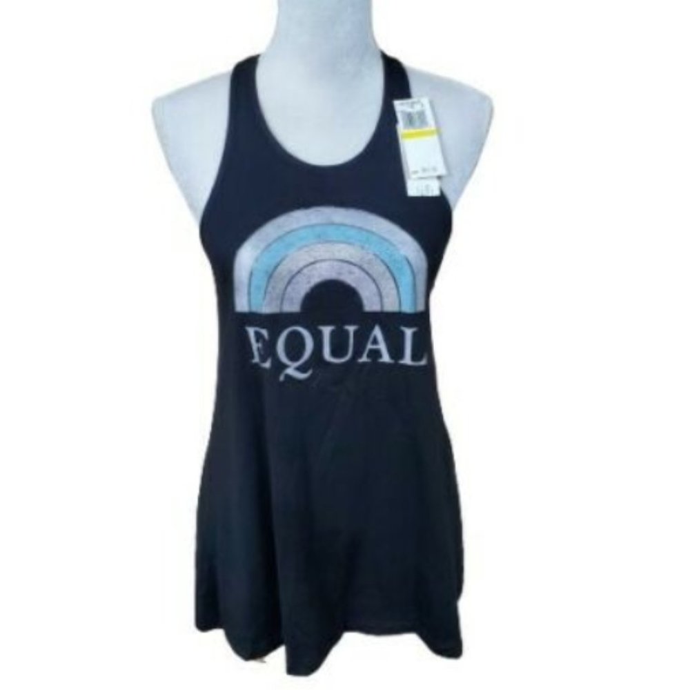 True Vintage Equal Rainbow Racerback Tank NWT Size S